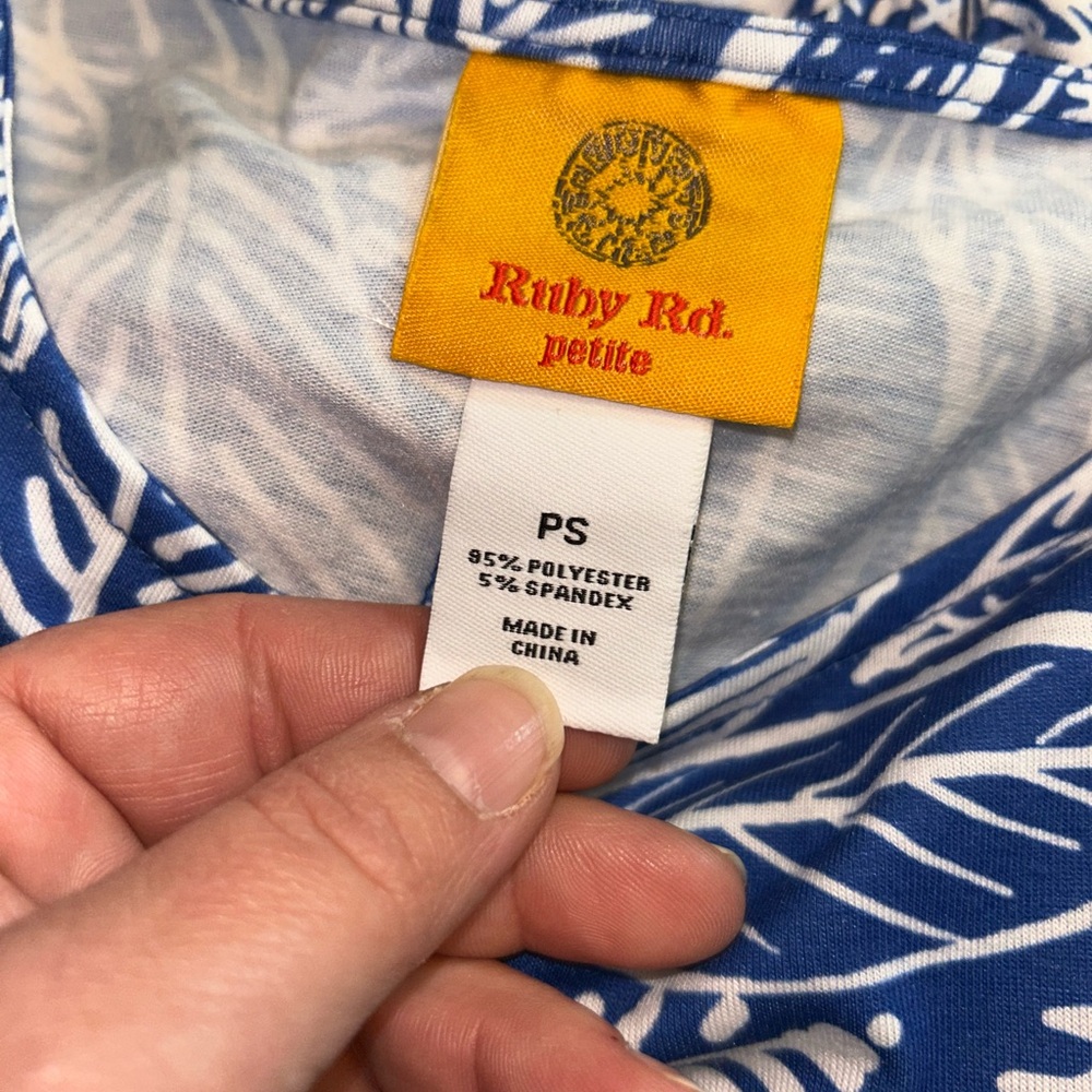 💙🩵♦️NWT Ruby Rd. Tropical Dress🩵💙 - Picture 6 of 12
